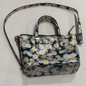 kate spade Daisy-Print Mini Crossbody Satchel - White, Yellow & Green